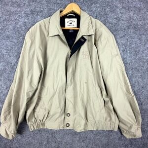 Vintage Cutter & Buck Global Services EMC Jacket Men Large‎ Beige Retro Golf